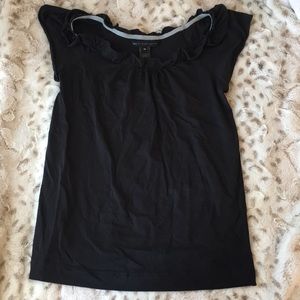 Marc by Marc Jacobs black ruffle tee